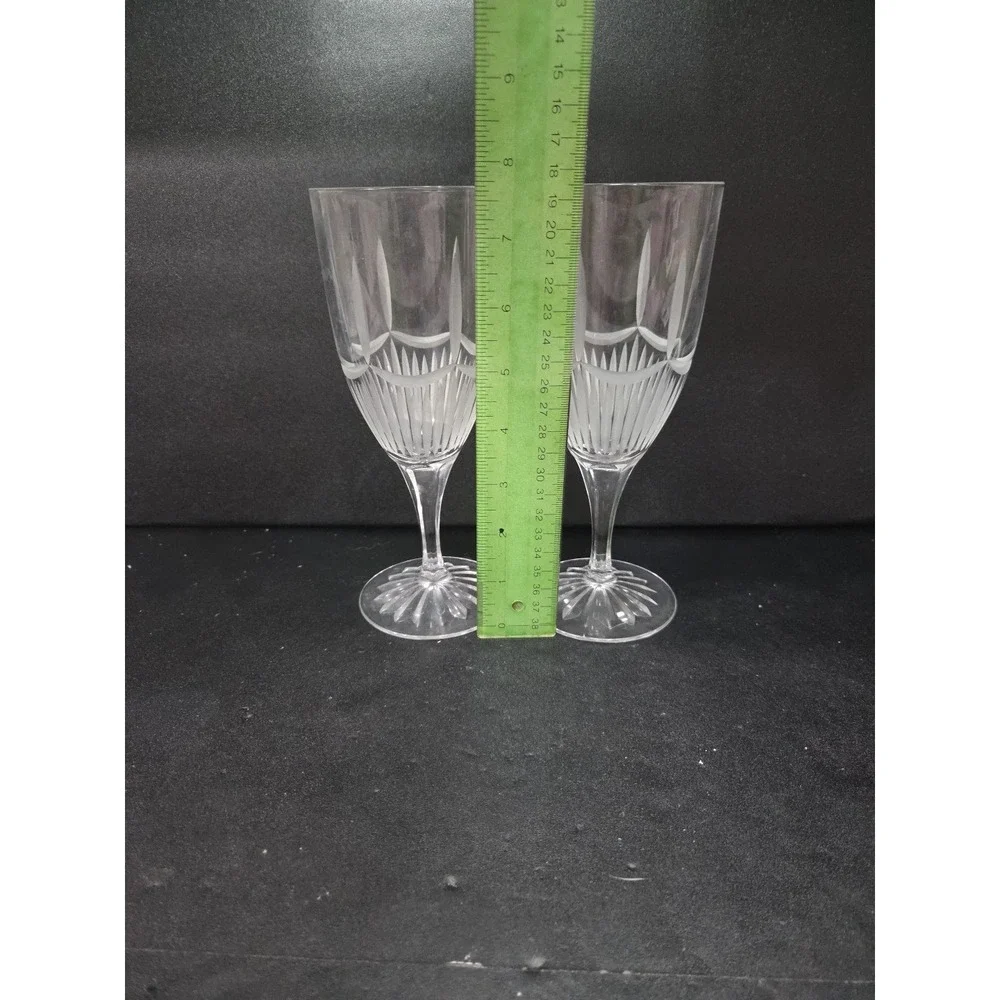 Cristal J.G. Durand Radiance Glasses, Set of 2, Frosted Iced‎ Beverage Glasses